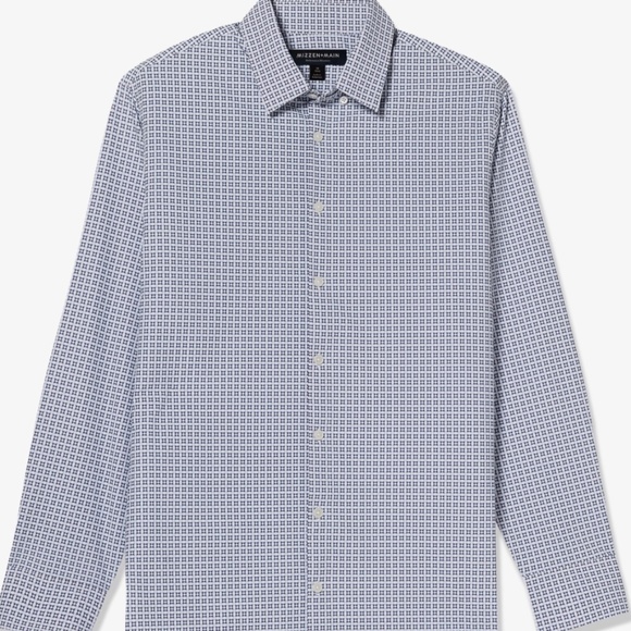 Mizzen and Main Blue Button Down Dress Shirt - Picture 1 of 4